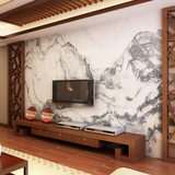 中式客厅电视瓷砖背景墙 仿玉石墙砖 大理石纹 3D瓷砖背景墙 山水