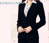 现货供应北京现代4S店藏青色西服 西装 通勤职业女式西服，套装