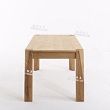 北欧纯实木餐桌 个性长桌饭桌子水曲柳简约 原木 欧式 设计师家具