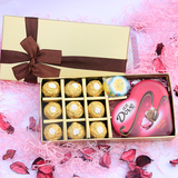 德芙53g费列罗9粒巧克力礼盒装七夕情人节圣诞生日礼物零食包邮
