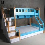 慕妃高端定制家具欧式美式新古典后现代实木双层儿童床高低床AL27