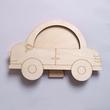 超轻纸粘土雪花珍珠彩泥创意相框儿童DIY手工木质模型 小汽车相框