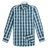 圣大保罗polo男装商务休闲衬衫纯棉格子长袖衬衣PW12WH027