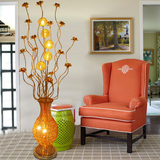 金色花瓶装饰落地灯立式led个性创意时尚简约客厅卧室铝丝台地灯