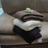 纯色复古针织懒人办公室空调披肩午睡盖毯旅行飞机毯装饰搭毯外贸