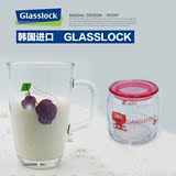 韩国正品玻璃杯耐热钢化微波炉家用圆形牛奶杯茶杯密封罐洋酒杯