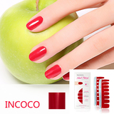 INCOCO美国进口指甲油膜指甲美甲贴儿童指甲油贴健康指彩红色激情