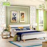 板式床 1.8米北欧现代简约双人床 经济型烤漆储物婚床高箱日式床