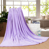 法兰绒素色毛毯纯色空调毯午睡盖毯夏毯儿童珊瑚绒毯床单特价包邮