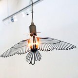美式乡村不锈钢飞鸟吊灯创意儿童房卧室走廊餐厅童装店小鸟装饰灯