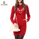 商场同款ELAND衣恋15年新品女连帽针织连衣裙EEOK54C01S专柜正品