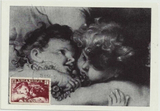 萨尔1953年鲁本斯绘画（艺术家的小孩） 雕刻版 极限片 tj