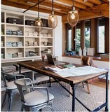 美式乡村loft工业风格家具复古做旧铁艺实木餐桌书桌办公桌咖啡桌