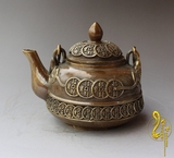 特价  仿古纯铜壶摆件大号铜钱水壶茶壶家居装饰工艺古玩铜器收藏