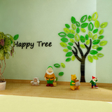 3D水晶亚克力立体墙贴快乐儿童房大树装饰卡通可爱客厅卧室背景墙