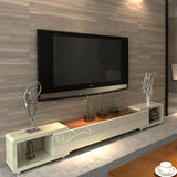 创意伸缩电视柜实木台面茶几组合套装电视墙地柜窄影视墙柜小户型
