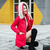 2016冬季斗篷羽绒棉衣女装中长款韩版修身棉服加厚连帽棉袄女外套