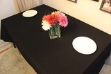 黑色简约会议桌布可定做纯色台布耐脏茶几布加厚方桌布小圆桌布艺