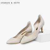 CHARLES&KEITH高跟鞋 CK1-60900025 纯色尖头浅口上班通勤鞋