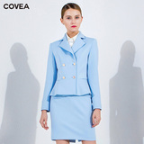 covea新款OL职业装女装套装长袖西装套裙女士正装制服修身工作服