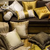 中式刺绣抱枕欧式复古沙发靠垫套精品样板房布艺装饰方枕宜家腰枕