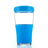 乐美雅耐热钢化玻璃杯炫彩 随行茶杯透明防漏密封杯 创意水杯子