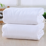 外贸出口原单纯棉纯白色三层布床盖单件 双人床空调被 薄款特价