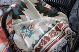 茜茜李 美式乡村 布艺毯子流苏民族印第安沙发毯棉毯线毯 kilim