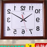 10寸 12寸 14英寸静音挂钟方形客厅卧室钟表简约现代时钟表