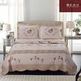 奢华绣花优质纯棉机水洗绗缝被三件套床盖床单床罩夏凉空调被包邮