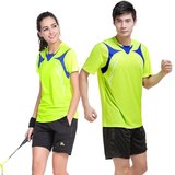 韩版2016短袖羽毛球服套装男夏 网球服女裙裤韩国羽毛球运动服