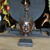中式泰国泰式佛教佛像佛头摆件东南亚酒店客厅佛堂家居装饰工艺品