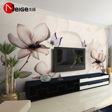 美阁 定制壁纸电视墙背景卧室温馨简约定制墙纸大型壁画花朵花卉