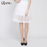 商场同款ROEM韩国罗燕新品宽松A字裙下摆短裙RCWH62405G专柜正品