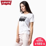 Levi's李维斯女士Logo印花纯棉打底衫短袖T恤17369-0038
