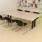 苏州办公家具板式办公会议桌小型公司会议桌椅组合时尚简约防火