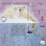 北极洲塑料钞1美金北极1美元 北极熊外币纸币 满就包邮