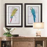 美式装饰画 客厅挂画 沙发背景画 鸟类 鹦鹉 走量玄关画 卧室壁画
