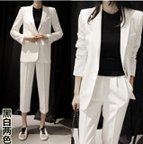 2016韩国代购休闲长袖小西装百搭显瘦一粒扣女士外套上衣 女装潮