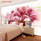 无缝大型壁画 沙发电视卧室背景墙纸壁纸时尚简约花卉粉红玫瑰花