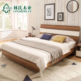 聚林氏木业双人床简约衣柜梳妆台套装卧室成套家具组合六件套CP4A