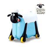 正品小羊肖恩旅行箱多功能儿童骑行储物箱登机拉杆箱拖箱新年礼物