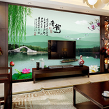 定制3D大型墙纸壁画中式客厅沙发电视背景无缝墙布山水风景壁纸
