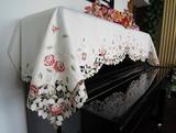最新精美刺绣田园布艺电视柜/床头盖巾钢琴巾罩钢琴盖布半罩钢琴