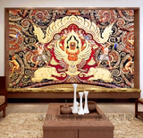 印度风情大型壁画异域风格壁纸宗教主题墙纸古典墙画瑜伽馆背景墙