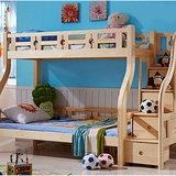 青春花园中式风格1.5米实木床双层儿童床城堡家具板条床