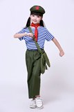 六一儿童兵娃娃表演服装幼儿园迷彩舞蹈演出服男女童军装合唱服装