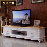 凯米蒂亚 欧式电视柜 实木简约电视柜茶几组合伸缩大理石电视柜