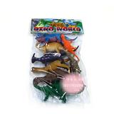 儿童恐龙动物海洋昆虫仿真模型玩具静态塑胶模型8只袋装