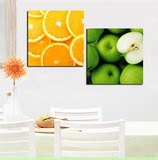 现代简约餐厅水果装饰画 清新水果无框画 挂画 墙壁画单连幅拼套